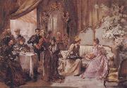 Madeleine Lemaire Tea at the Hotel de Ville oil painting